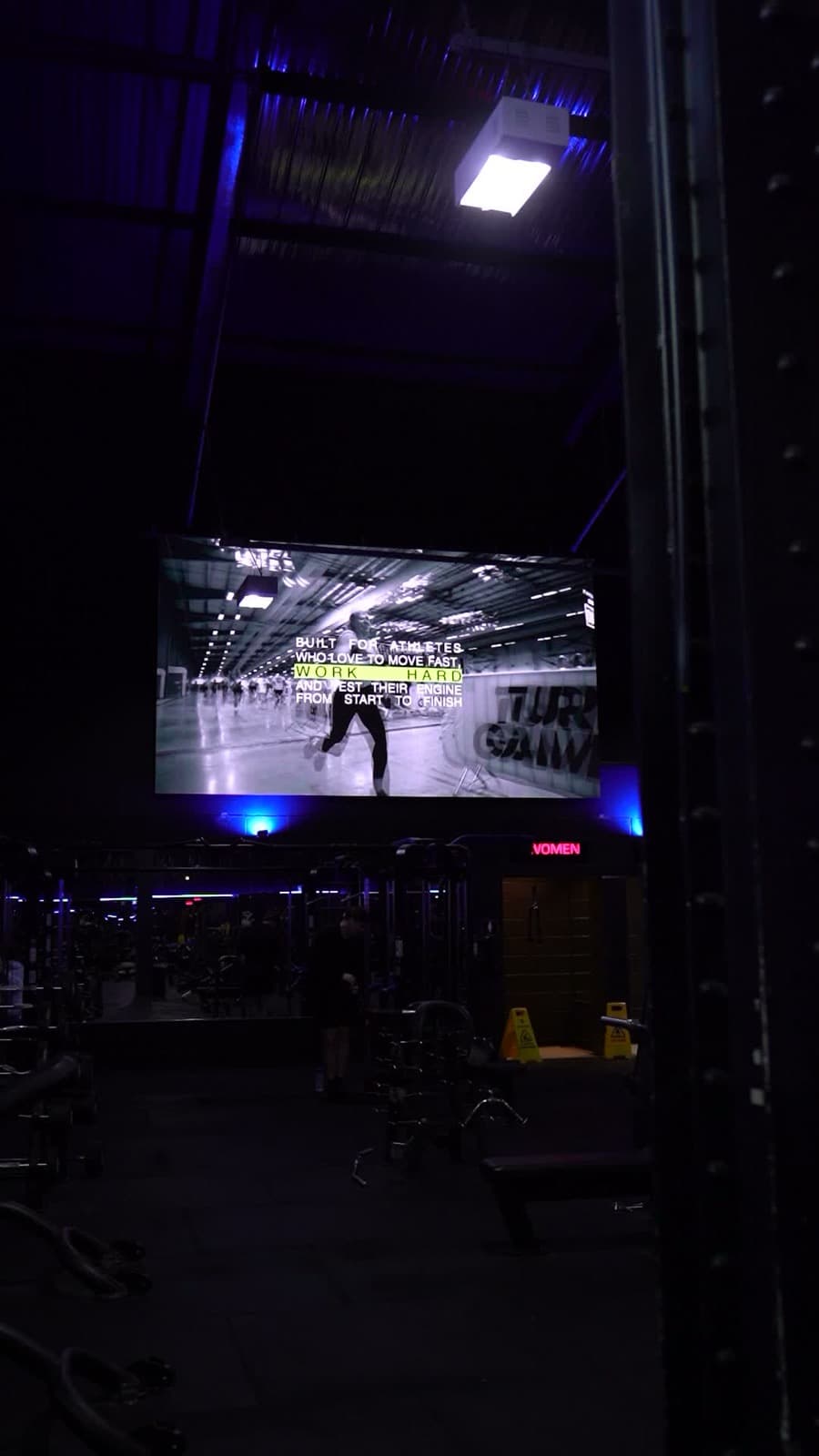 Built For Athletes campaign live on a VYZR screen