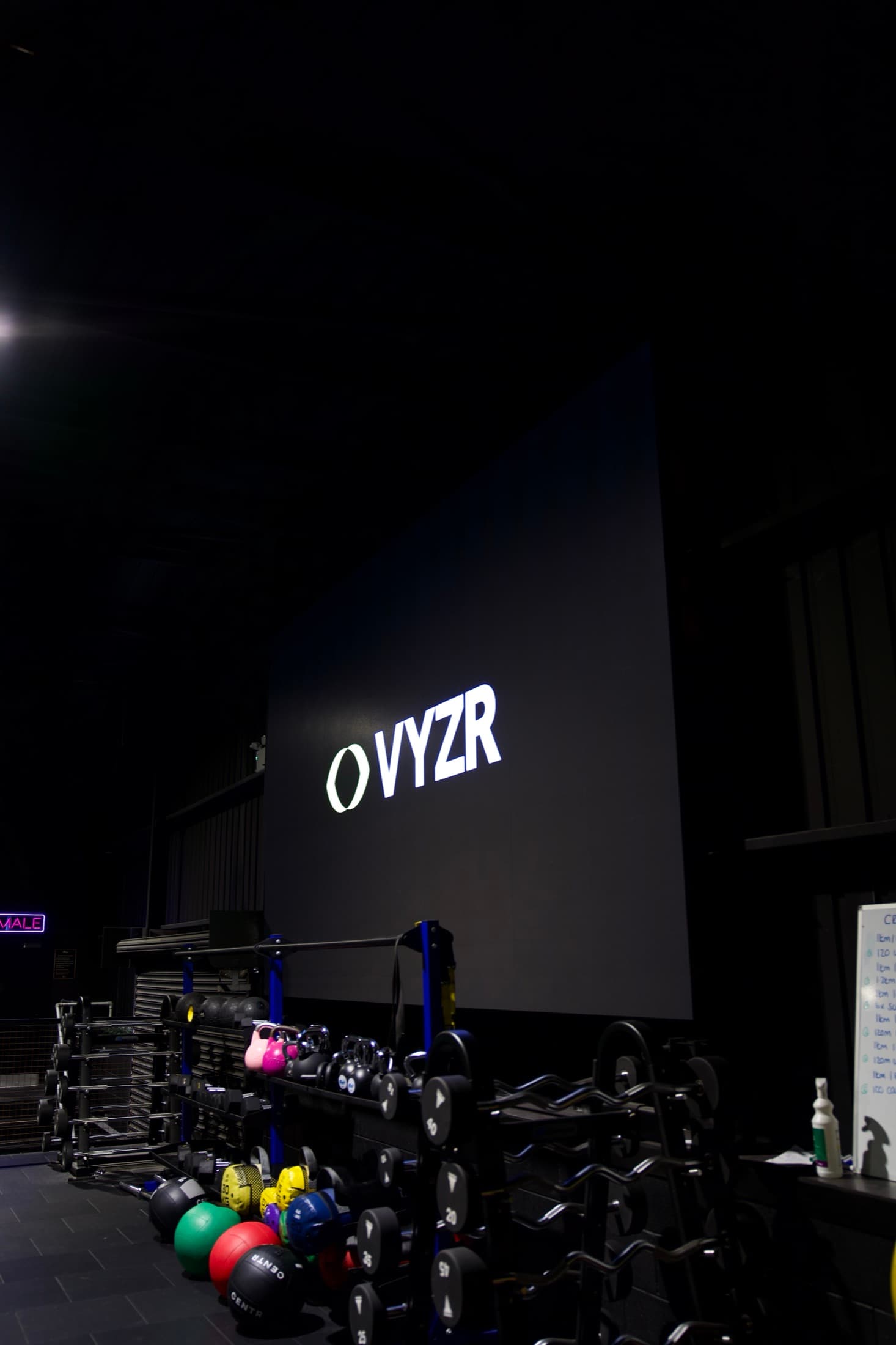 VYZR screen installed at Kings Gym, Bury